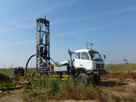 BZCDF150車(chē)載式反循環(huán)動(dòng)力頭鉆機(jī)在勝利油田濱南采油廠鉆井成功